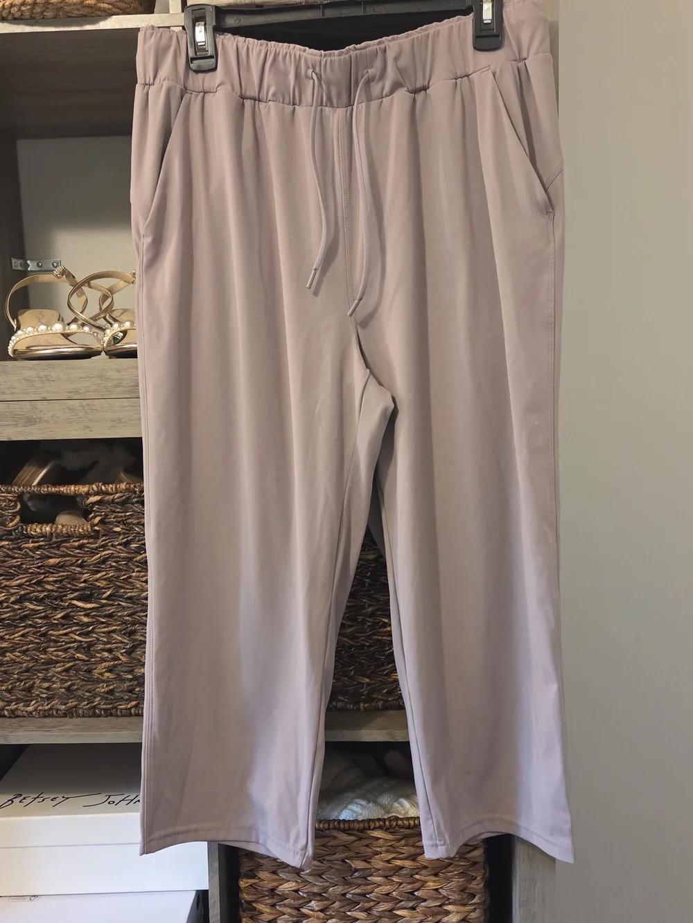 TWO PAIR OF Black & Lavender Women's Drawstring Track Pants - Picture 4 of 9